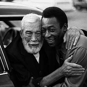 John Huston and Pelè, 1983